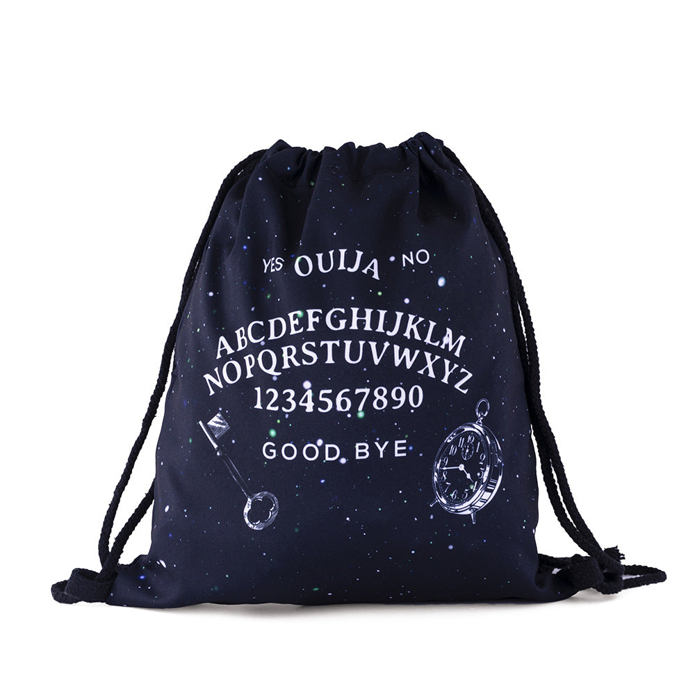 Wholesale Halloween Cartoon Print Oxford Cloth Drawstring Bag